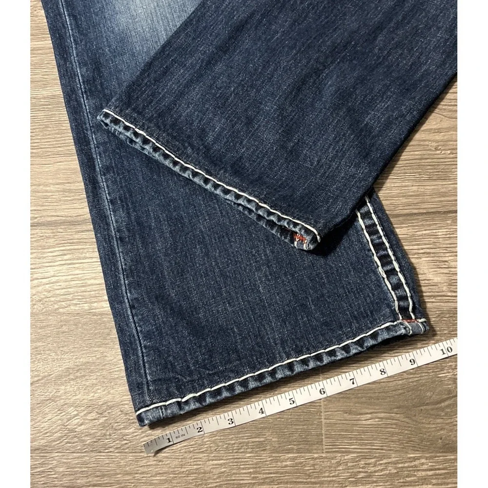 True Religion Men's Super T Flap Pocket Straight Leg Mid Rise Jeans Size 42x31